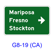 Destination & Street Name w/ arrow G8-19(CA)