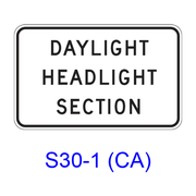 DAYLIGHT HEADLIGHT SECTION S30-1(CA)