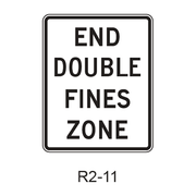 END DOUBLE FINES ZONE R2-11