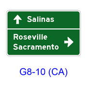 Destination & Street Name w/ arrow G8-10(CA)