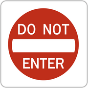 DO NOT ENTER 36" EG