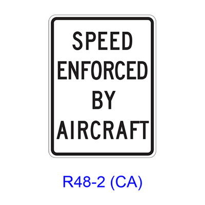 SPEED ENFORCED BY AIRCRAFT R48-2(CA)