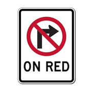 NO RT TRN ON RED HI. 24X36 080