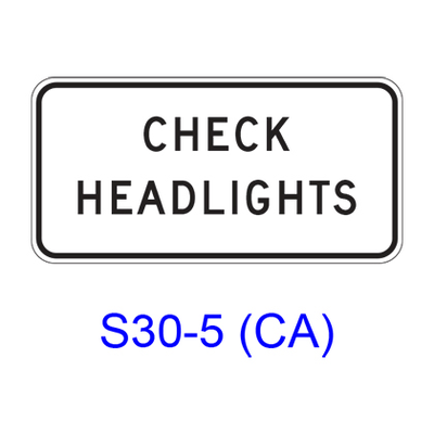 CHECK HEADLIGHTS S30-5(CA)