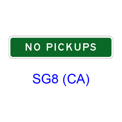 NO PICKUPS SG8(CA)