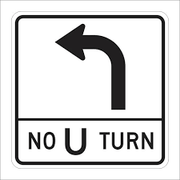 LEFT TURN/NO U-TURN HI 36" 080