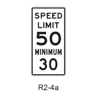 Combined Speed Limit R2-4a