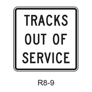 TRACKS OUT OF SERVICE R8-9