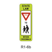 In-Street Schoolchildren Crossing [symbol] R1-6b