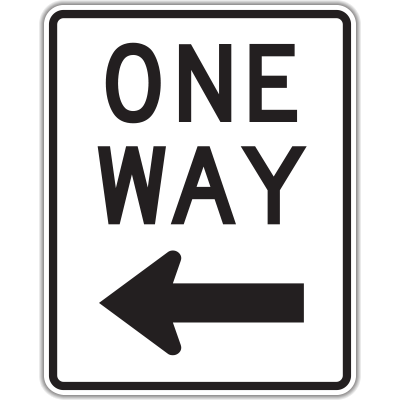 R6-2 ONE WAY RIGHT HI. 24X30 0