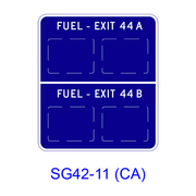 Double-Exit Interchange Mainline EXIT XX SG42-11(CA)