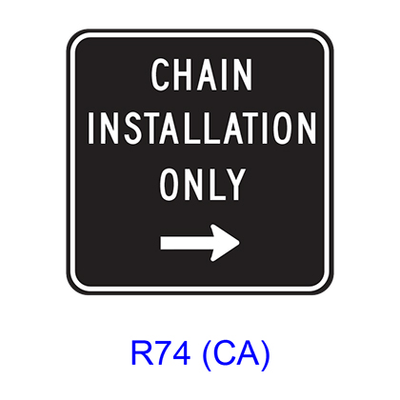 CHAIN INSTALLATION ONLY R74(CA)