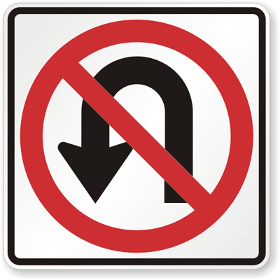 NO LEFT/U-TURN 24