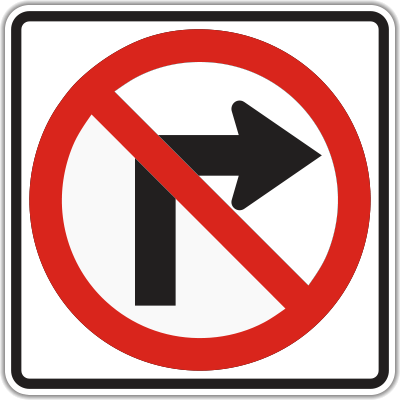 NO RIGHT TURN 24